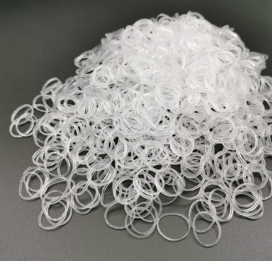 Mini Clear Rubber Bands, Soft Elastic Bands, Premium Sm