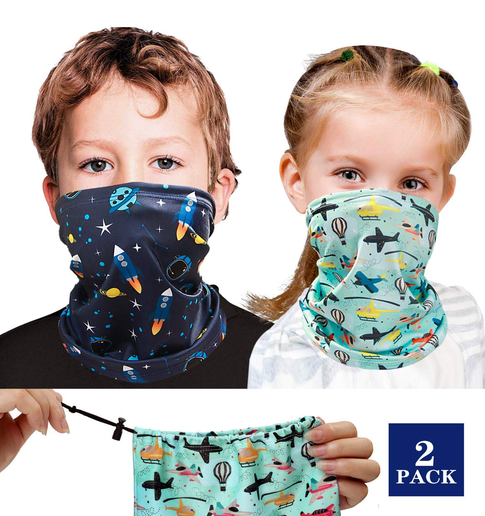 Kids Face Mask Neck Gaiter Kids Face Scarf Mask Summer Dust Bandana
