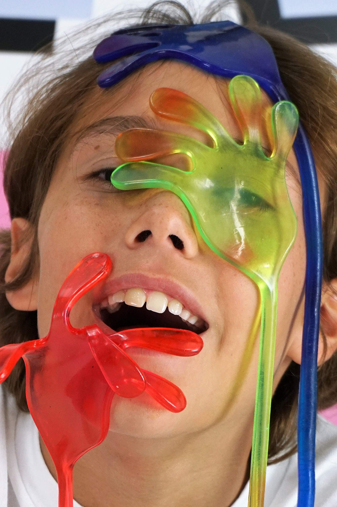 Super Stretchy Sticky Hand Fidget Toy (1 Pack, 2 Sticky Hands) Sticky Slap Hand for Kids &amp; Adults. Bulk Party Favors Goodie Bag Birthday Gifts Easter Basket Stuffers Classroom Prizes. 315-1