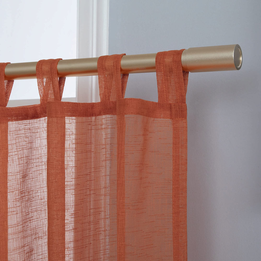 KOUFALL Terracotta Sheer Curtains 84 Inches Long for Li