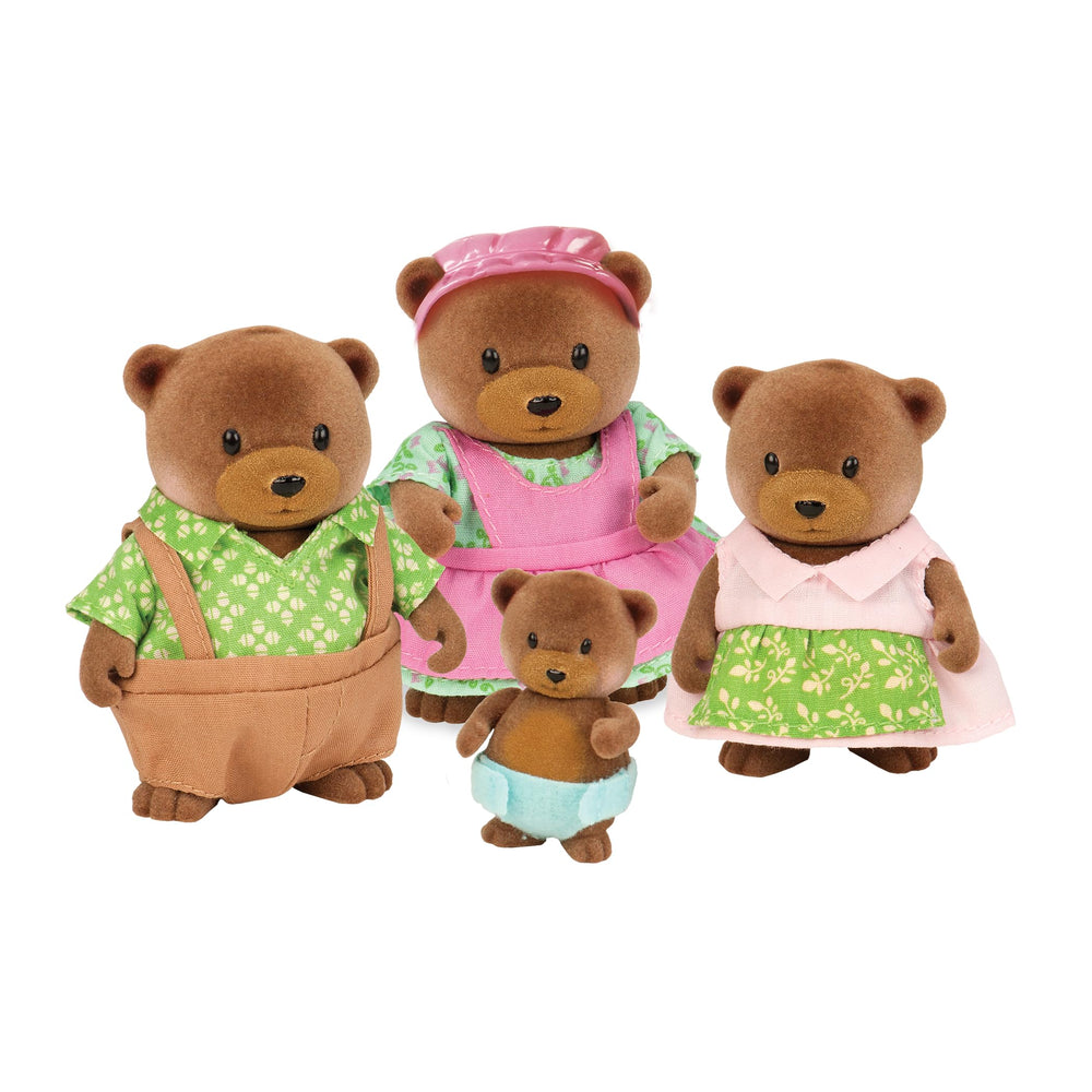 – Healthnuggle Bear Family Set – 4 Collectible Doll Figures with Storybook – Pretend Play Toy – Gift for Kids Age 3+
