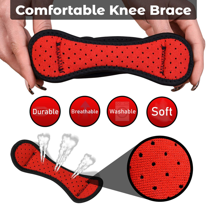 Abco Tech Patella Knee Strap - Knee Pain Relief - Tendon and Knee Support for Running, Hiking, Soccer, Basketball, Volleyball and Exercise - Runners Knee Stabilizer - Adjustable Band (Nylon)