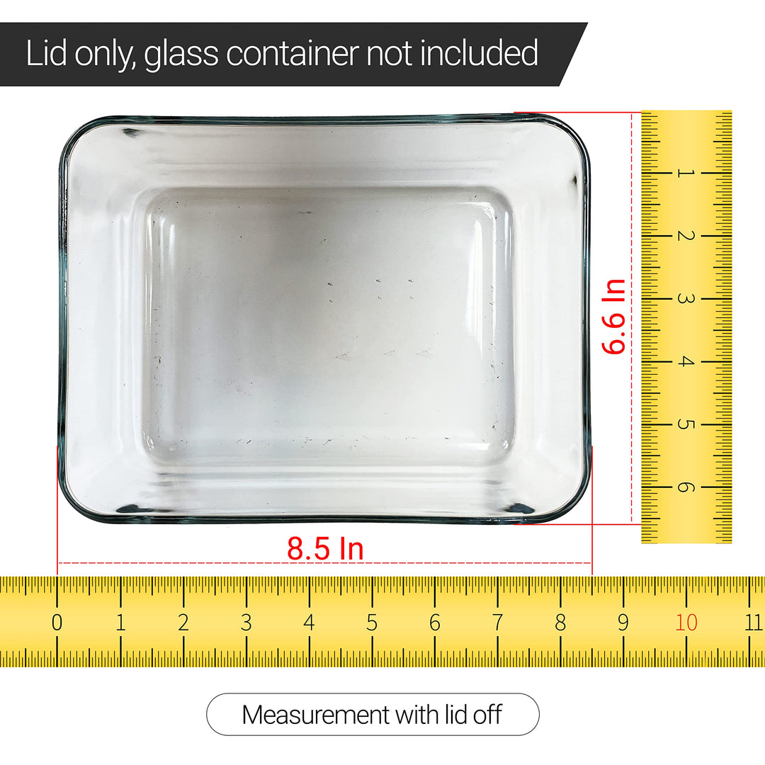 Replacement Lid for Pyrex Plastic Blue Cover 6 Cup Bowl Dish Rectangle 7211-PC (4-Pack)