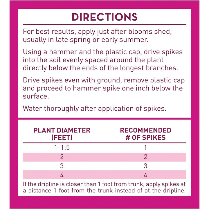 Jobe’s Garden Fertilizer Spikes, Organic Fertilizer for Azaleas, Camellias, Rhododendrons, and Other Acid Loving Plants, 10 Count