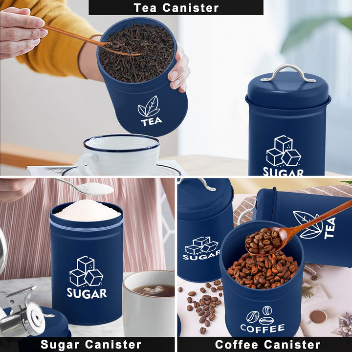 TeamFar Canister Sets for Kitchen Counter, 3 Pcs Kitche