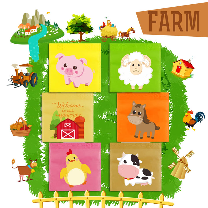 BANBALLON Farm Animal Party Favor Bags Barnyard Birthda