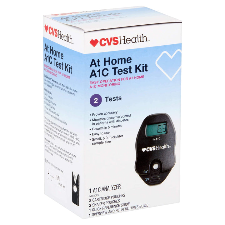 CVS A1C At Home Test Kit, Home Use Monitoring of Glycemic Control, Easy Operation for at home A1C Monitoring