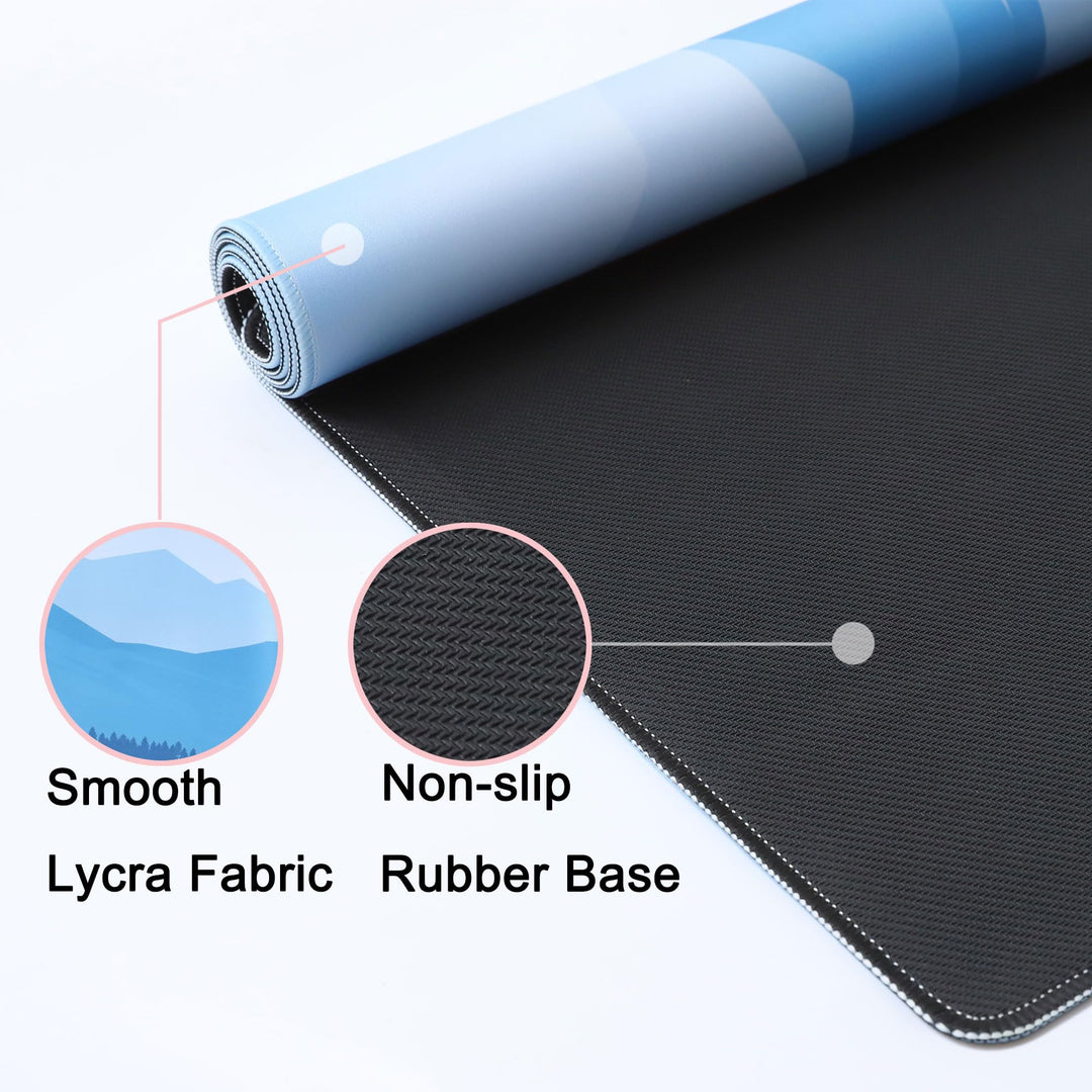 Desk Mat,Large Mouse Pad 35&#39;&#39;×15.6&#39;&#39;×0.12&#39;&#39; XXL Extended Gaming Mouse Pad Mat with Non-Slip Base Stitched Eges Mousepad for Computer,Office,Keyboard and Laptop - Vector Mountain
