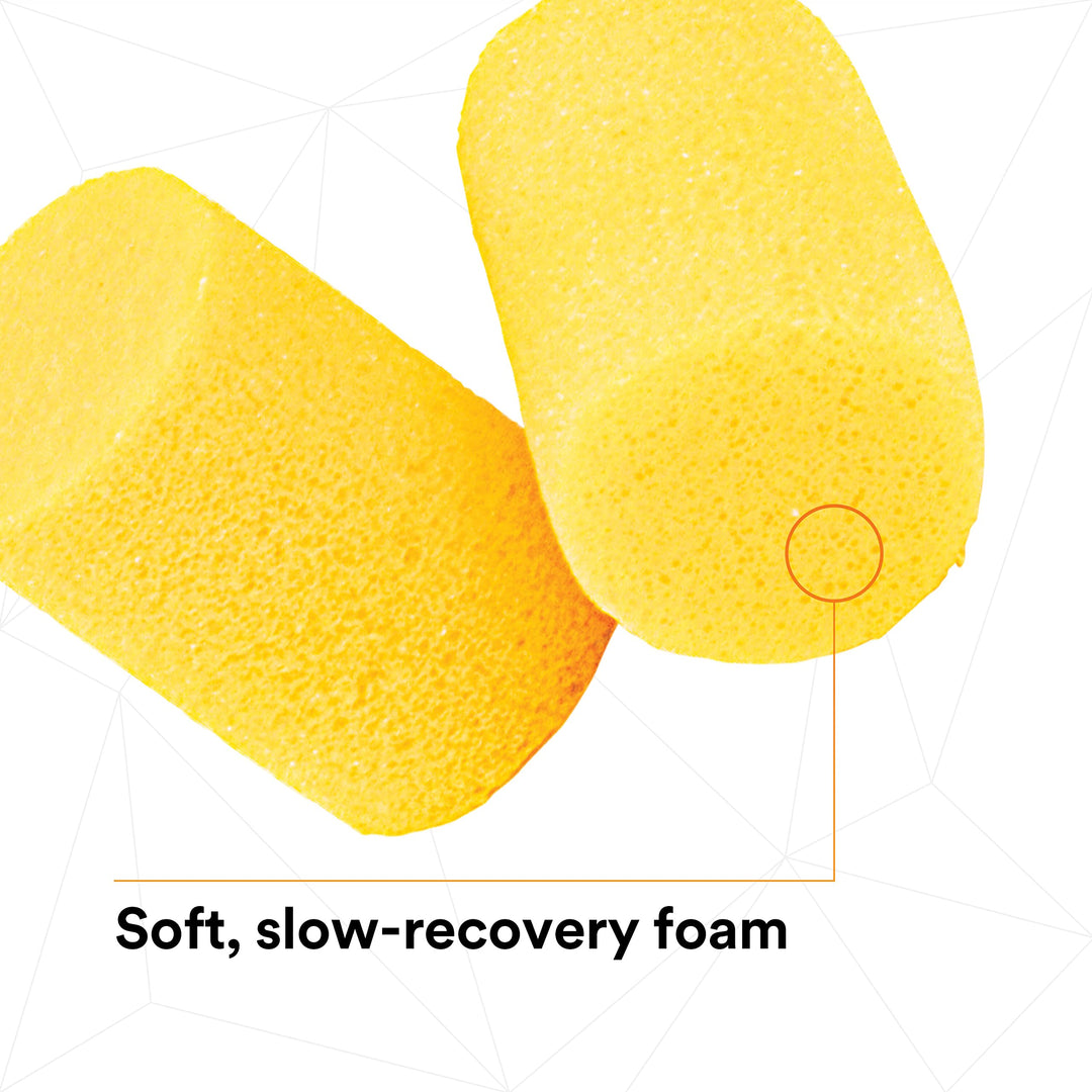 3M Ear Plugs, E-A-R Classic 312-1201, 200 Pairs of Disposable Earplugs, 1 Pair/Poly Bag, Uncorded, Noise Reduction Rating 29 dB NRR, Foam, Regular Size, Roll Down, Compliant with ANSI/ASA S12.71-2018