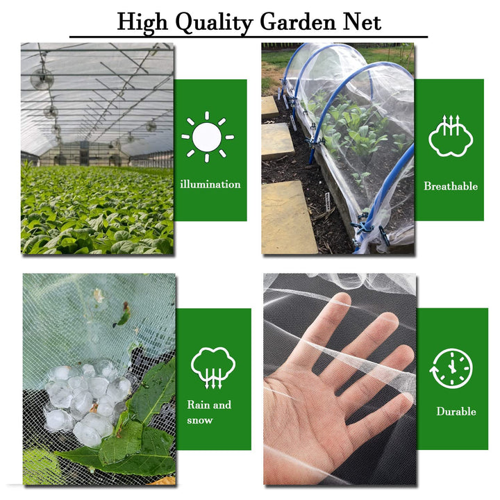 Garden Netting Mosquito Insect Netting for Plants (10&#39;x33&#39;) Plant Covers for Protect Vegetable Plants Fruits Flowers Crops Screen Barrier Net Row Covers
