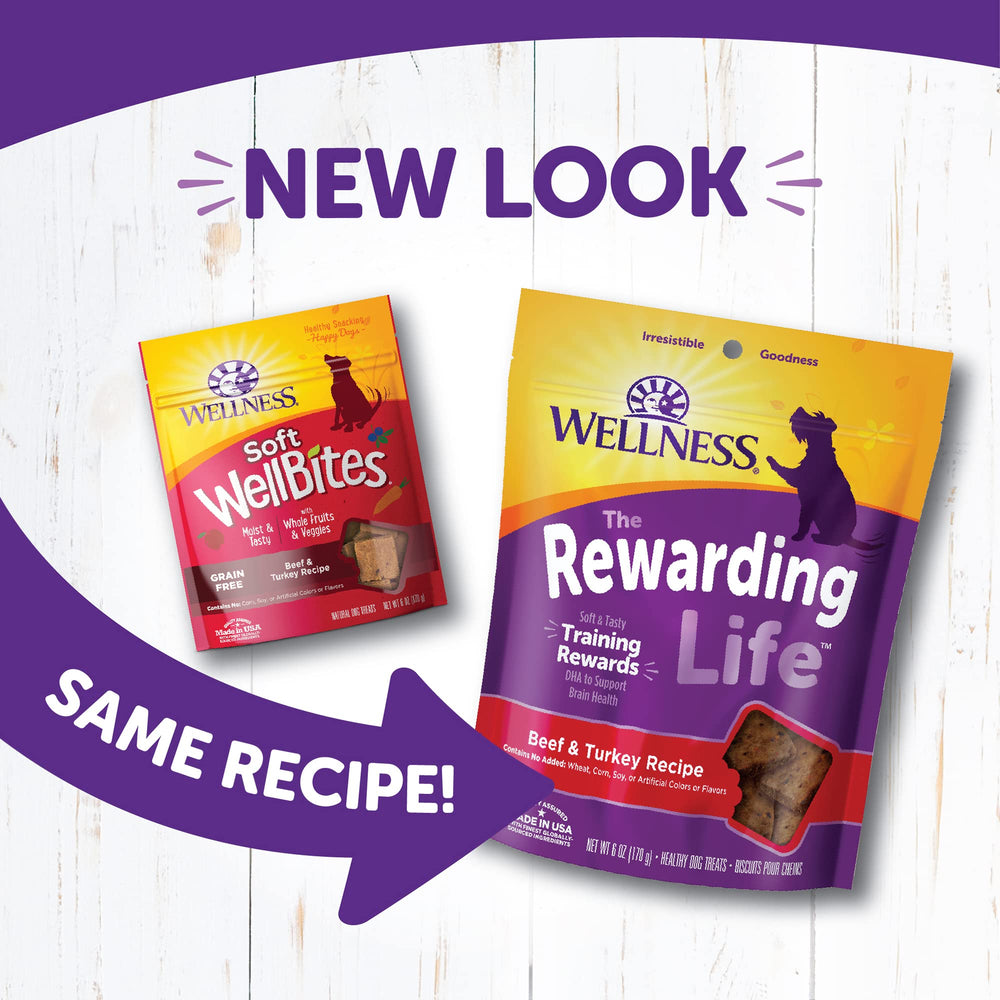 Rewarding Life Dog Treats, Natural, Training Treat, Grain Free, Soft Beef & Turkey (6 Ounce bag)