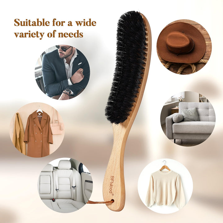 BFWood Clothes Brush - Boar Bristle Hat Brush Lint Brus