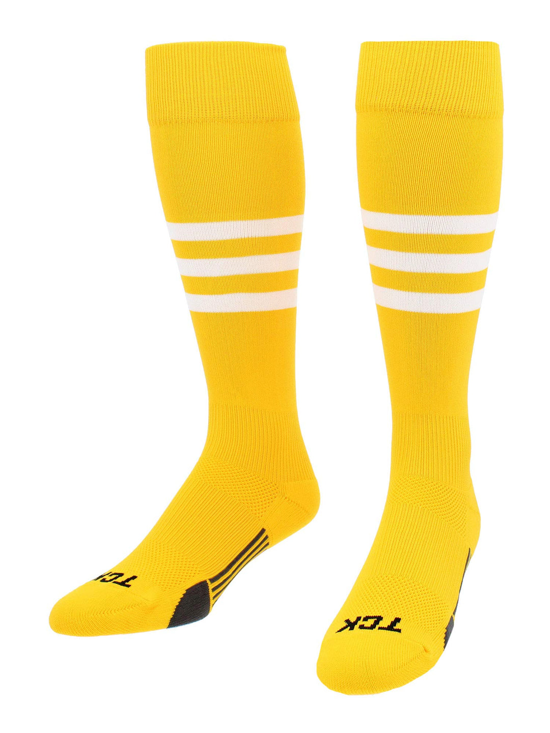 Performance Baseball/Softball Socks (Gold/White, Large)