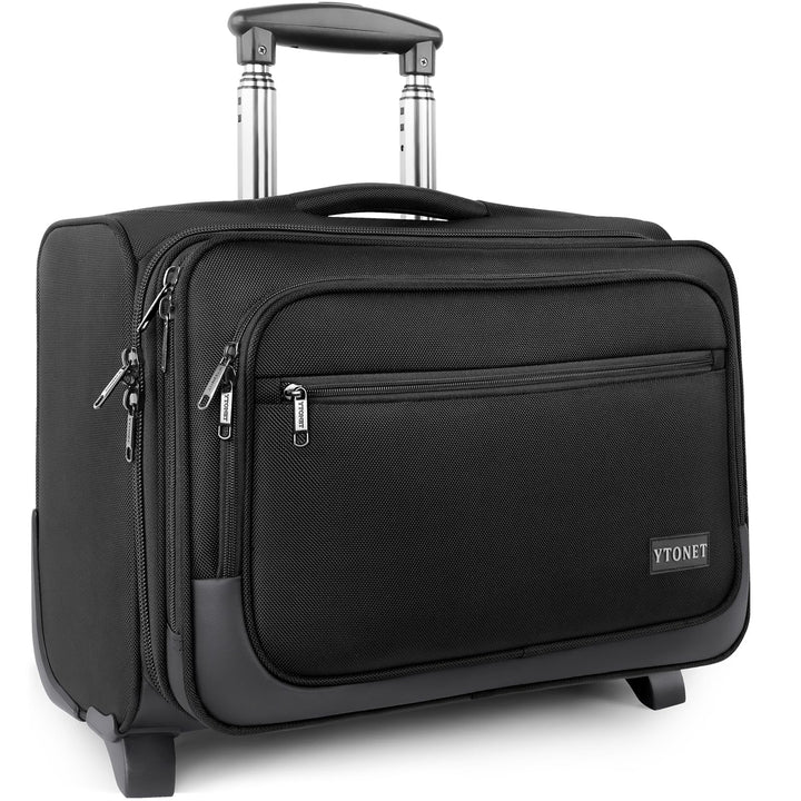 Rolling Laptop Bag, 17 Inch Rolling Briefcase for Men W
