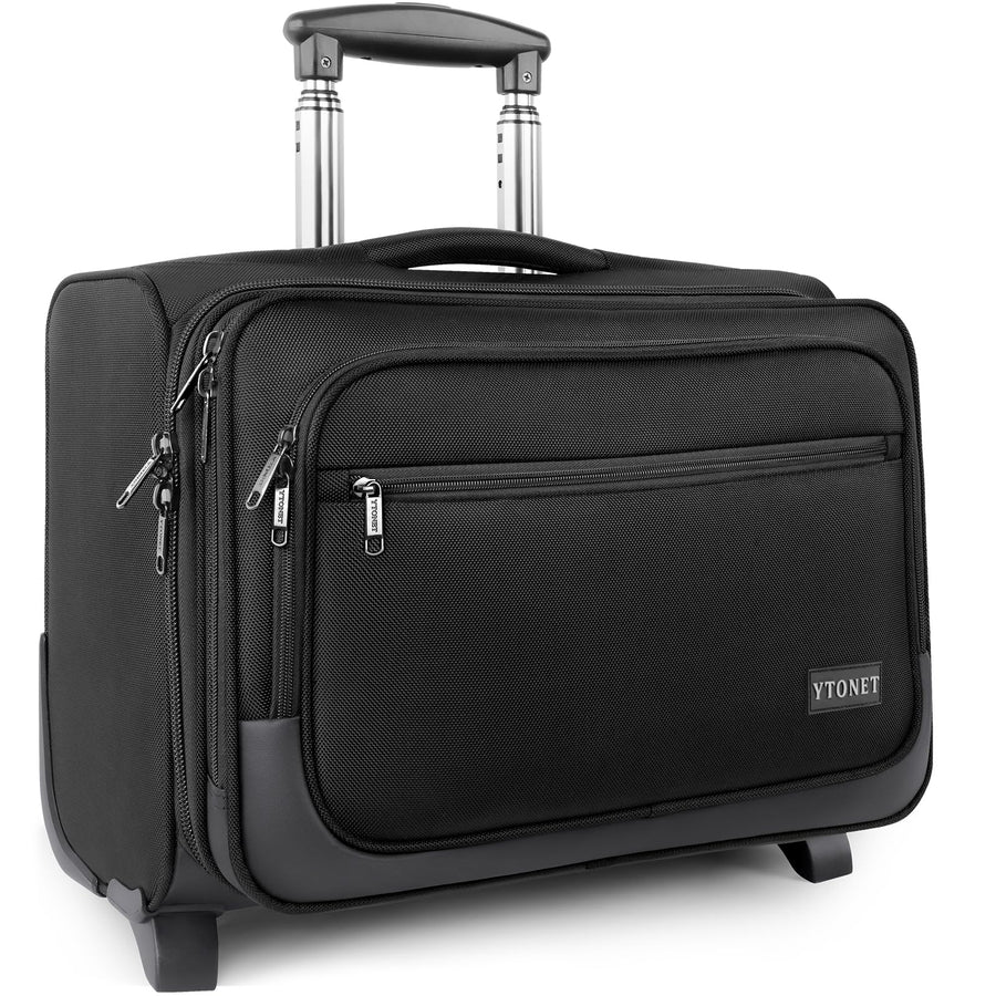 Rolling Laptop Bag, 17 Inch Rolling Briefcase for Men W