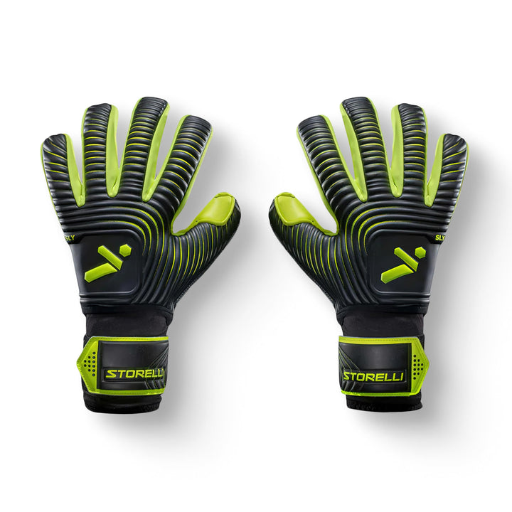 Silencer Sly Goalkeeper Gloves, Soccer Accessories, Sports Equipment, High-Impact Hand Protection with Removable Finger Spines, Unisex, Youth, Glove Bag Included, Black, Yellow, Size 11