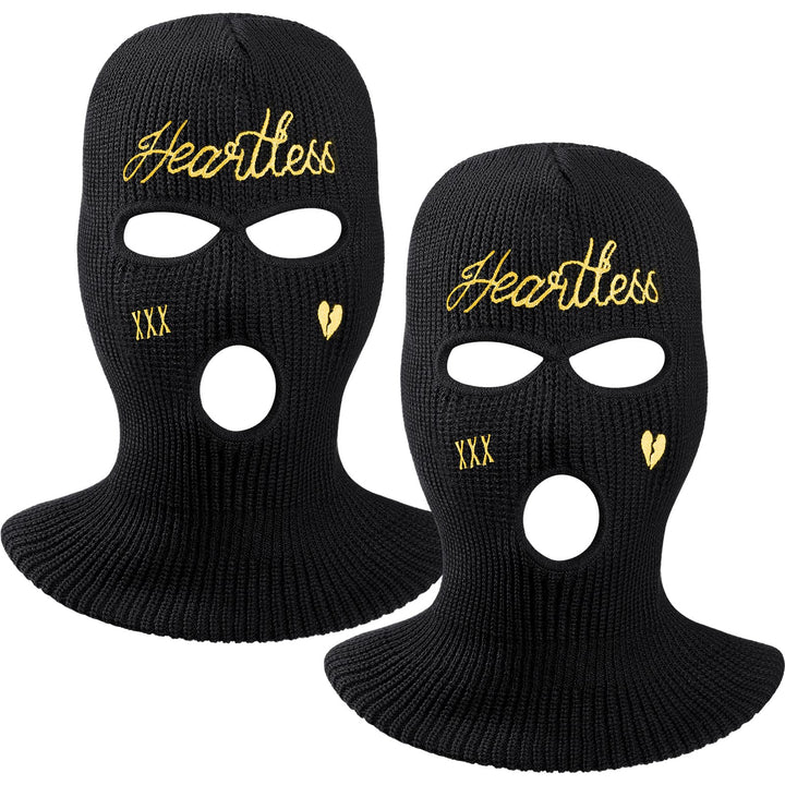3-hole Knitted Full Face Cover Ski Mask 2 Pcs Balaclava