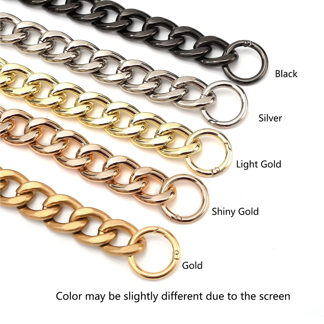 Xiazw DIY Heavy Chunky Aluminum Metal Purse Handle Bag 