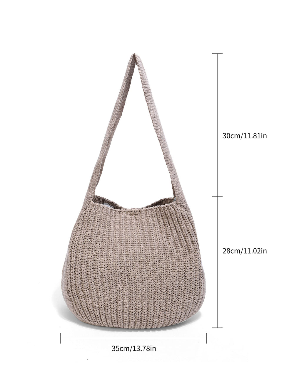 Women's Shoulder Handbags Crocheted Bags Large knit bag Tote bag aesthetic for school cute Tote bags Beach Bag Tote