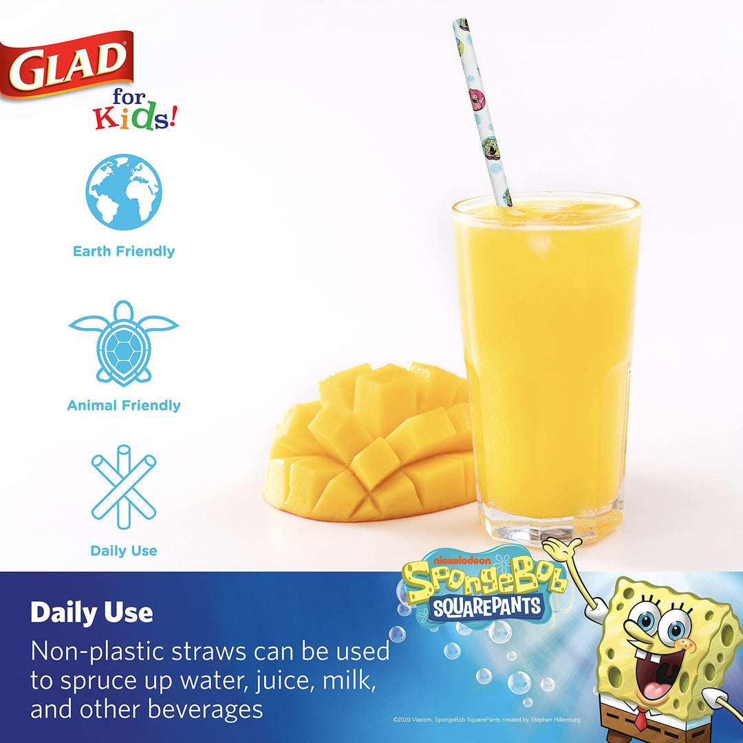 Glad for Kids SpongeBob SquarePants Paper Straws -50 Pa
