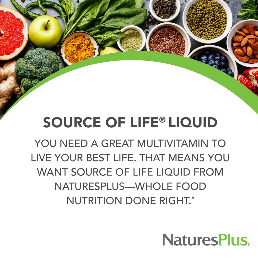Natures Plus Source of Life Liquid, Tropical Fruit - 8 