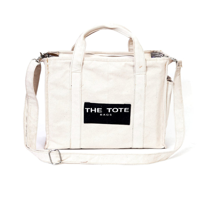 CLA The Tote Bags, Canvas Crossbody Bags for women, Canvas Handbags for Women, Canvas Tote Bag for Women (Off-White)