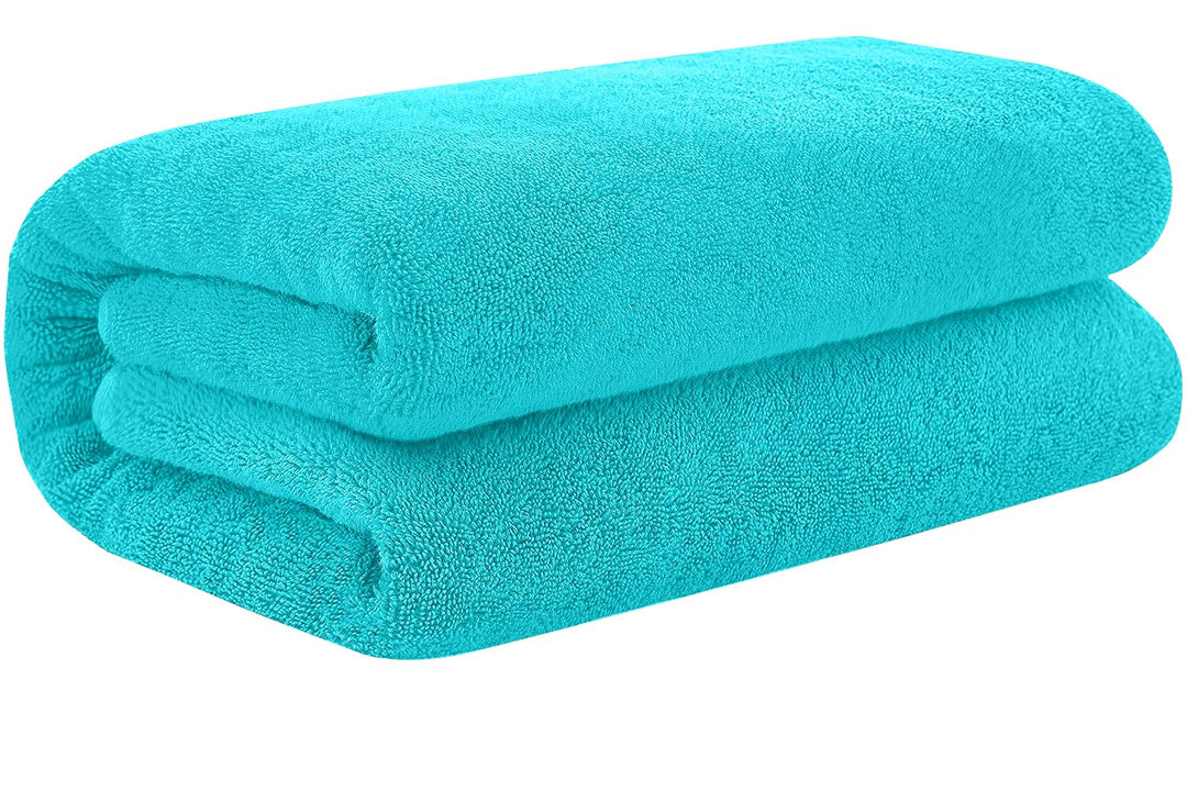 100% Cotton Premium Bath Sheets – 550 GSM (40x80 Inches) Highly Absorbent and Quick Dry Extra Large Luxury Bath Towels – Super Soft Towels for Bathroom, Hotel, Aqua Pack of 1