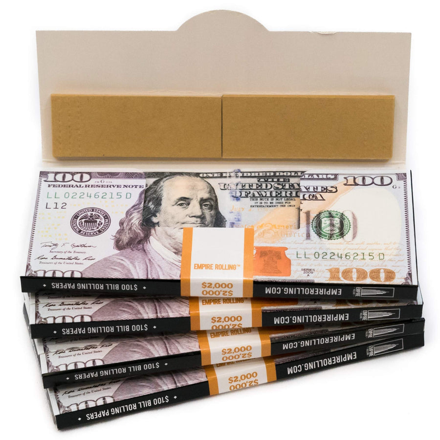 EMPIRE ROLLING - Four Pack Wallets $100 Bill Rolling Pa