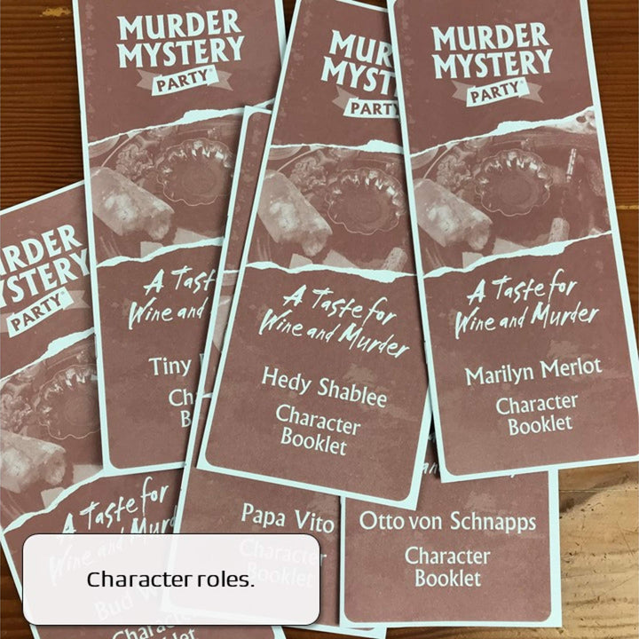 Murder Mystery Party, A Taste for Wine &amp; Murder, Murder Mystery Party Game to Host Your Own Murder Mystery Night