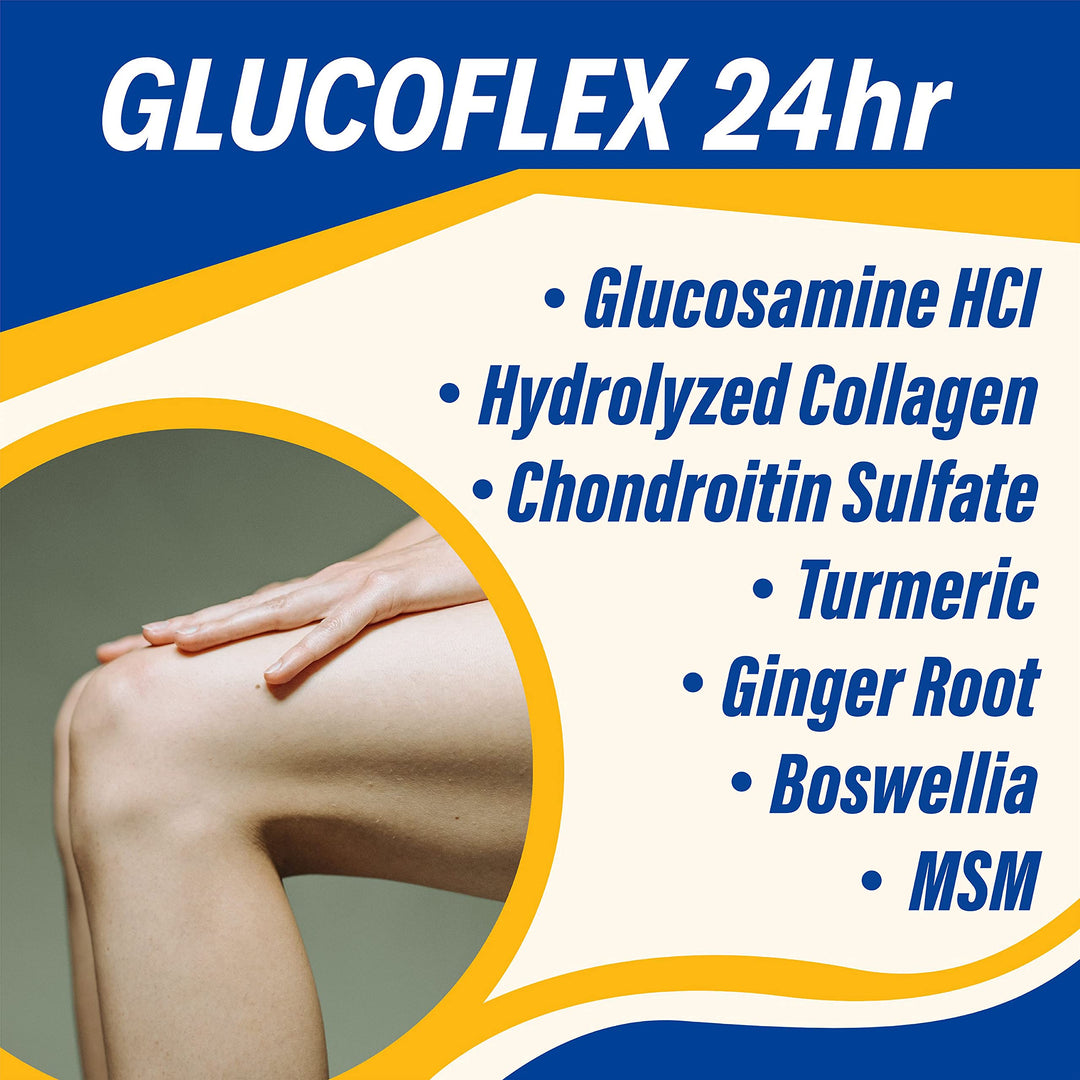 Glucosamine &amp; Chondroitin Sulfate with MSM, 24 Hour Joint Support, Healthy Bones, Supports Healthy Mobility, 30 Servings, 120 Count