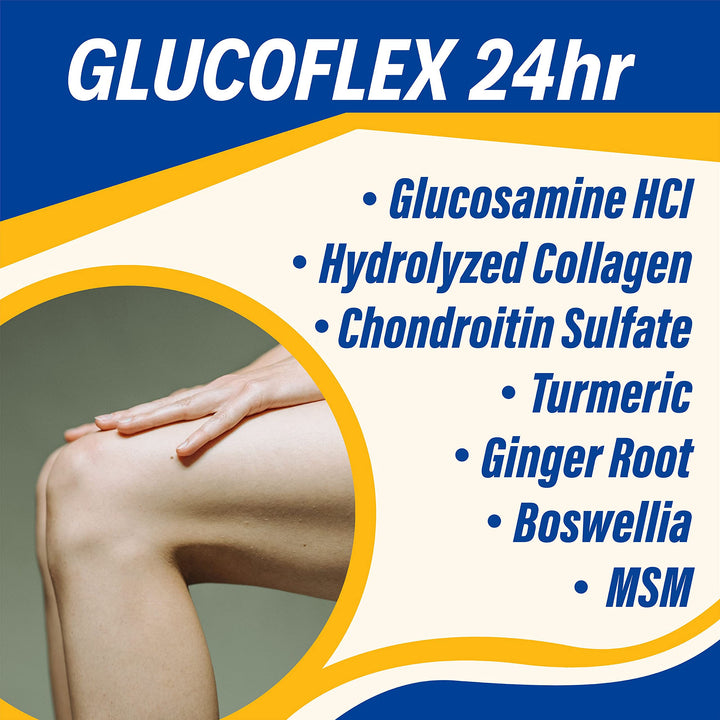 Glucosamine &amp; Chondroitin Sulfate with MSM, 24 Hour Joint Support, Healthy Bones, Supports Healthy Mobility, 30 Servings, 120 Count