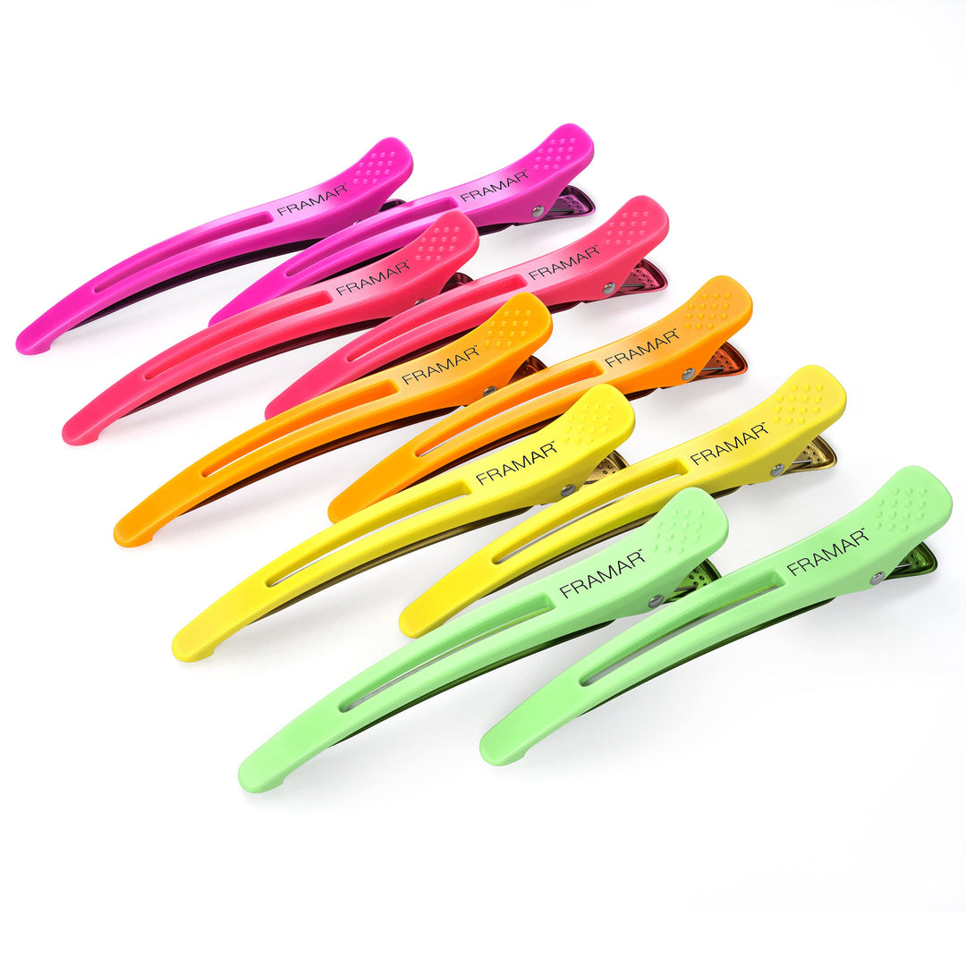 Framar Neon Hair Clips 10 pack – Professional Hair Clip