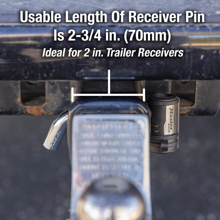 Receiver Lock, 1/2 in. and 5/8 in. Swivel Head, Weather Resistant Trailer Coupler Locking Hitch Pin with Keys for Protecting Trailers, RVs, 2866DAT