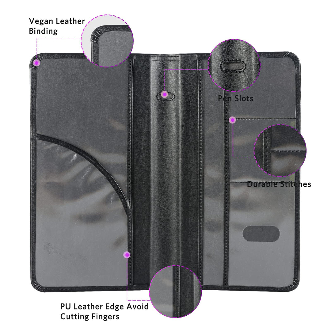 Car Registration and Insurance Holder - Vehicle Glove Box Car Organizer, Auto Truck Comparment Accessories Case for Essential Document, Driver License, Cards