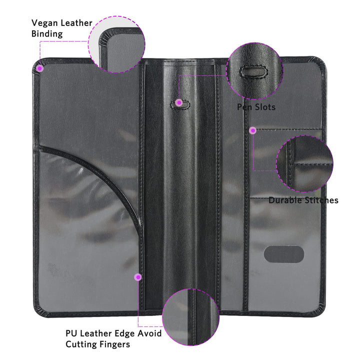 Car Registration and Insurance Holder - Vehicle Glove Box Car Organizer, Auto Truck Comparment Accessories Case for Essential Document, Driver License, Cards