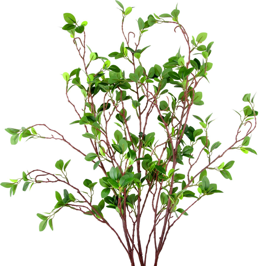 AUSTOR 8 Packs 45 Artificial Ficus Stems Faux Green Ste