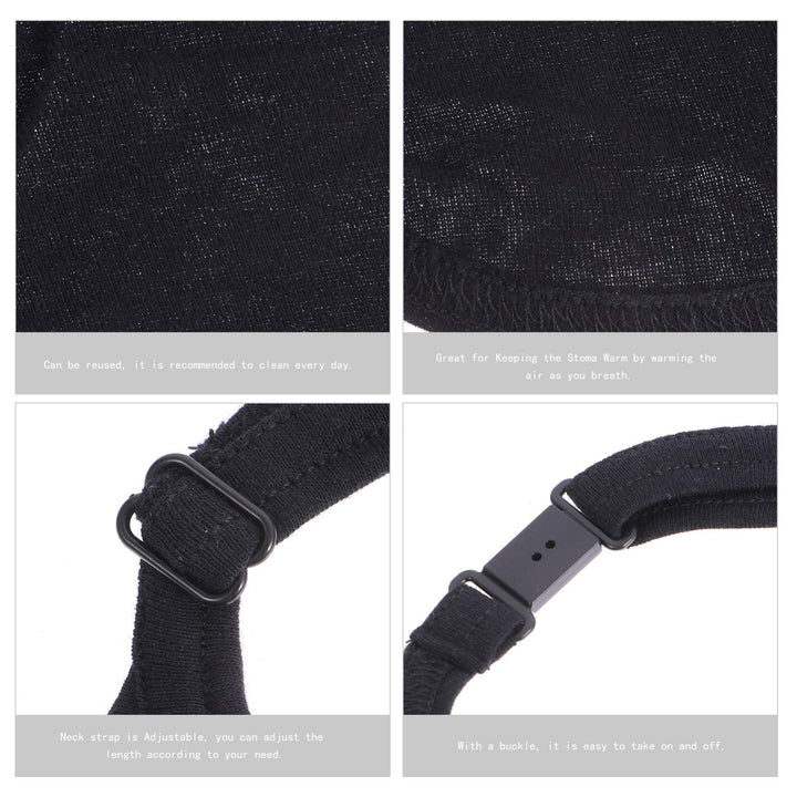 EXCEART Tracheostomy Neck Stoma Protector Guard 2Pcs Cotton Dust- Proof Neck Trachea Covers Wound Dressing for Laryngectomy Tracheostomy