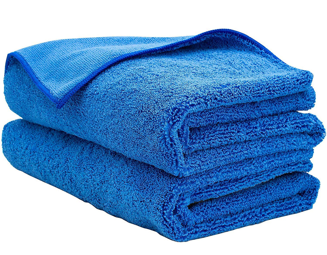 Microfiber Towels for Cars-2PK, Professional Car Drying Towel, Scratch-Free, Strong Water Absorption Drying Towel for Cars, SUVs, RVs, Trucks, and Boats (24 in. x 31 in.)-Blue
