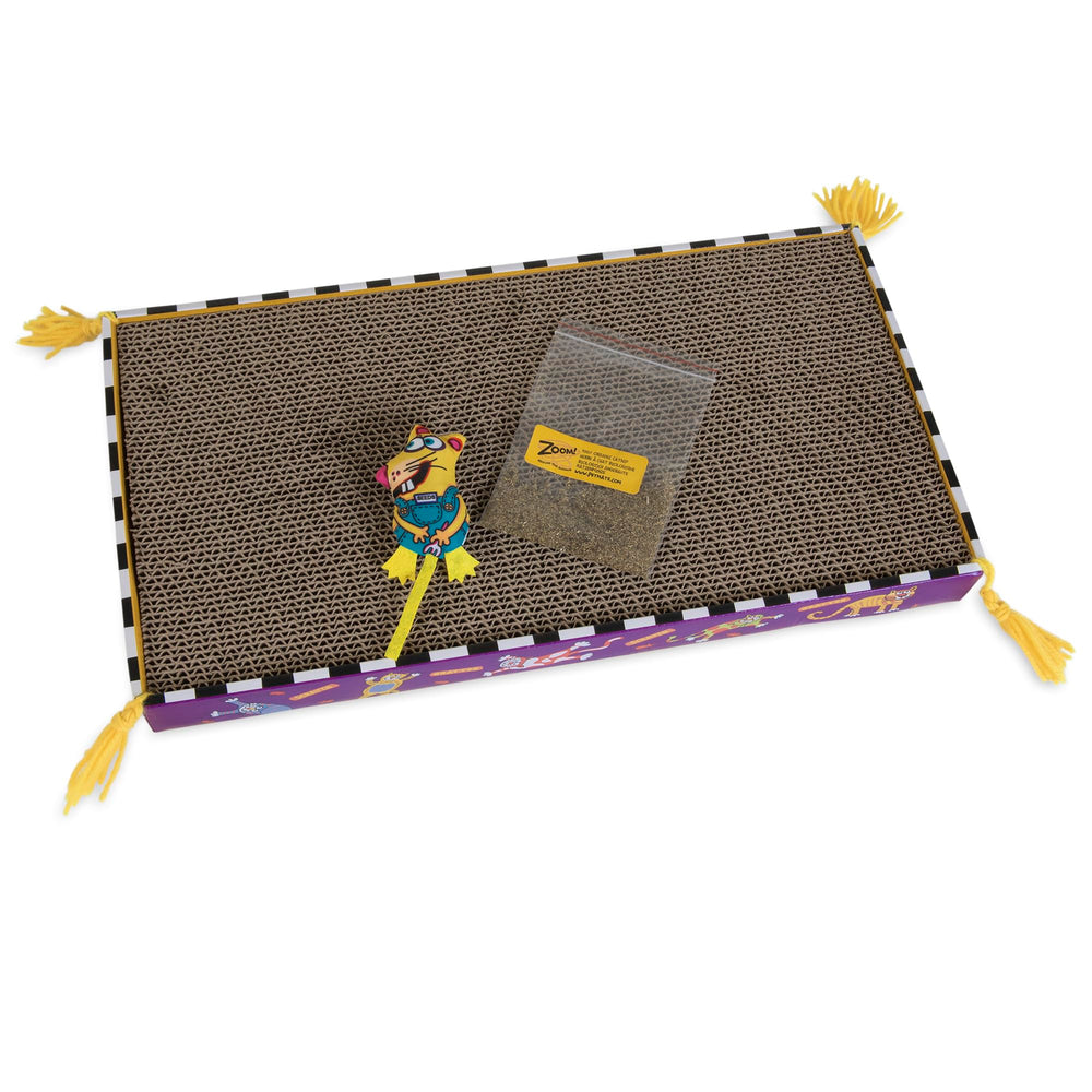 FAT CAT Big Mama's Scratch Cat Toy Box Includes 100% Organic Catnip Grown In The USA
