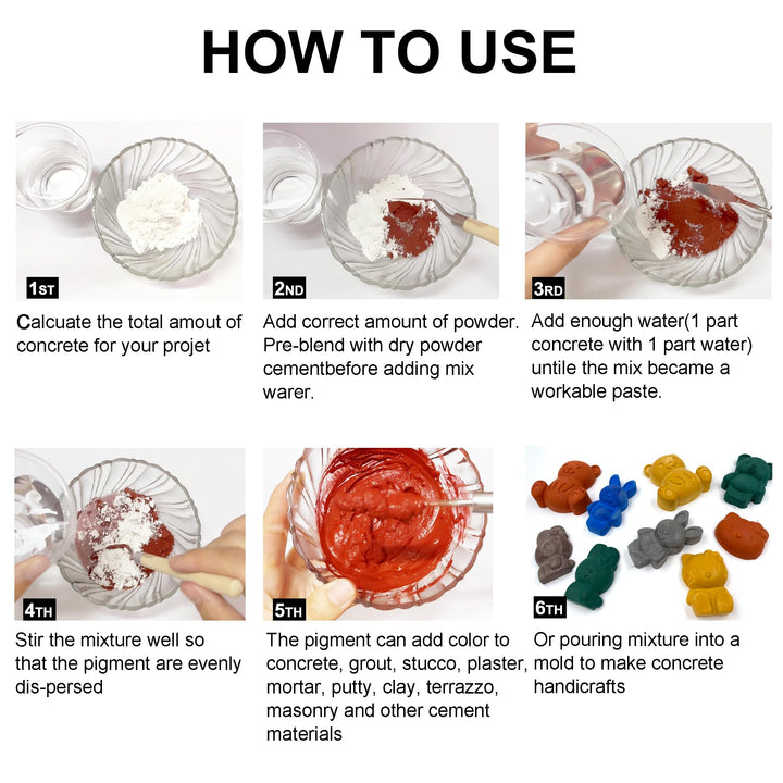 Iron oxide powder, concrete pigment- Brown iron oxide pigment concrete color pigment concrete pigment powder for concrete coloring(Brown, 0.22lb)