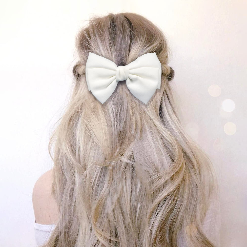 Hair Bow Clips, French Hair Bows Barrette Hair Accessories for Women Girl and Ladies - Ideal Gift for Birthday,Daily Wear and Holiday Present (6pcs)