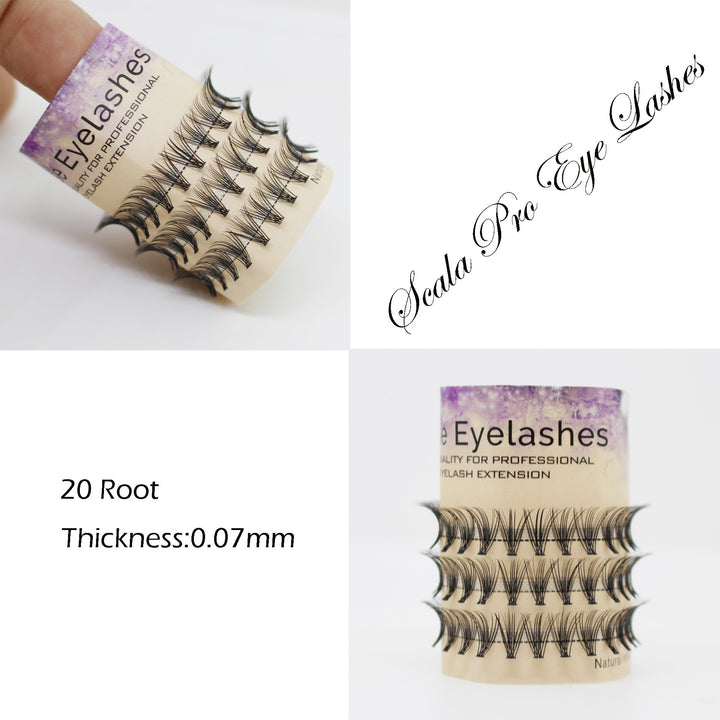 10Mm: Scala Brand Beauty Natural Long 20 Root 0.07 C Curl 3D Profession Individual Eyelashes Extension Soft Black Fake False Eye Lashes Tools (10Mm)