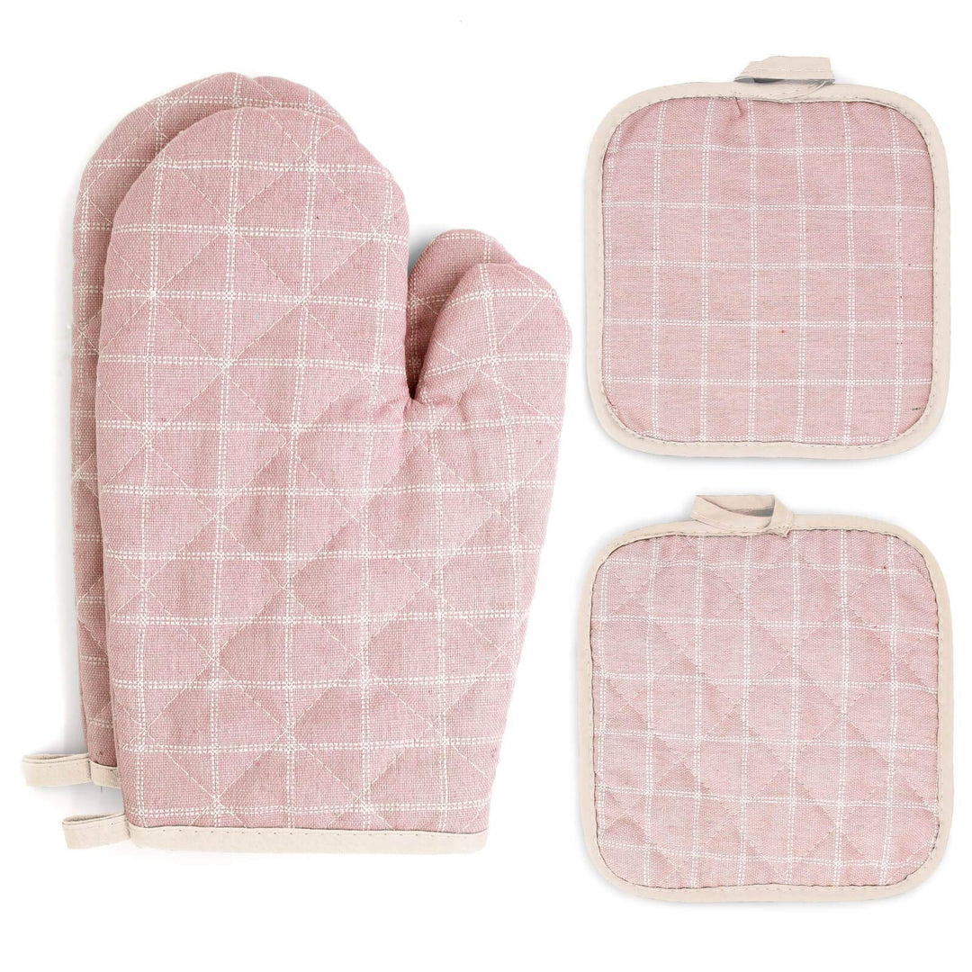 Pretty Jolly Oven Mitts and Pot Holders Sets 4 pcs, Blu
