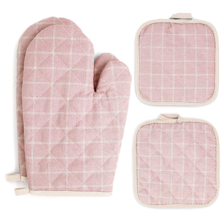 Pretty Jolly Oven Mitts and Pot Holders Sets 4 pcs, Blu