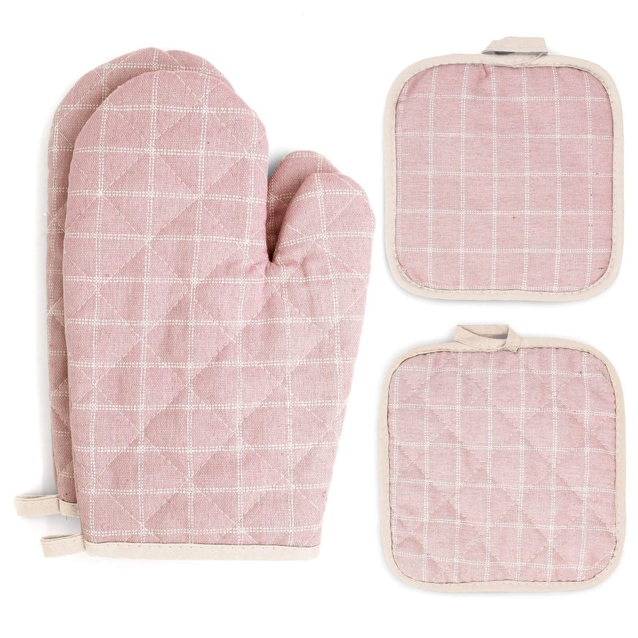 Pretty Jolly Oven Mitts and Pot Holders Sets 4 pcs, Blu