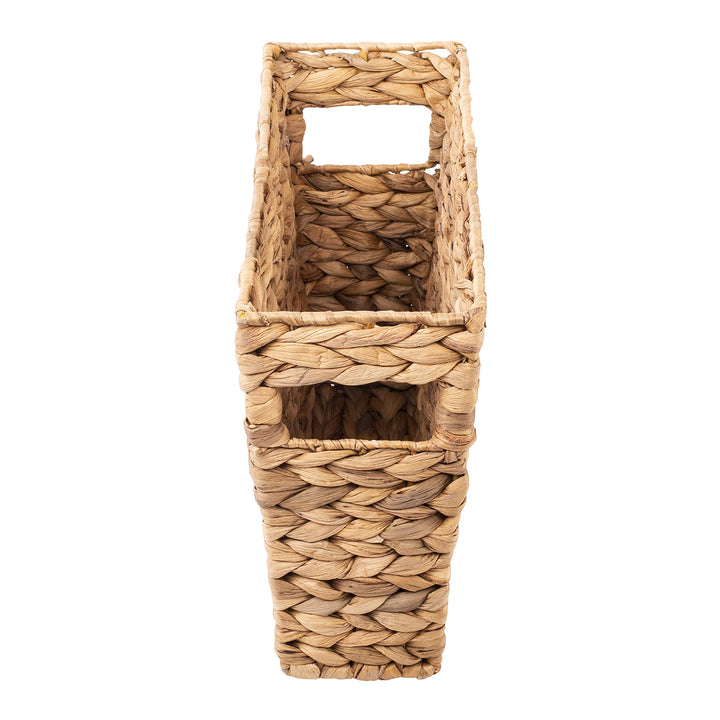 15x5 Woven Storage Basket with Handle - Decorative and Functional for Desk, Closet, and More - STO-02883