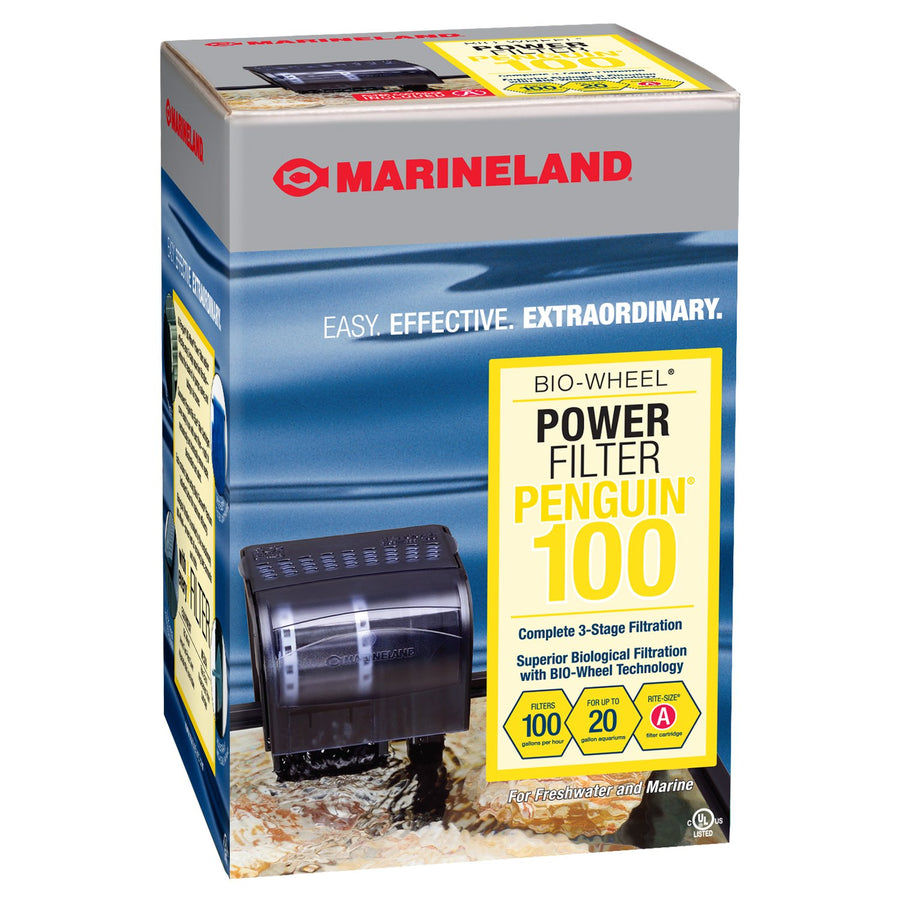 Marineland Penguin Bio-Wheel Power Filter 100 GPH, Multi-Stage Aquarium Filtration