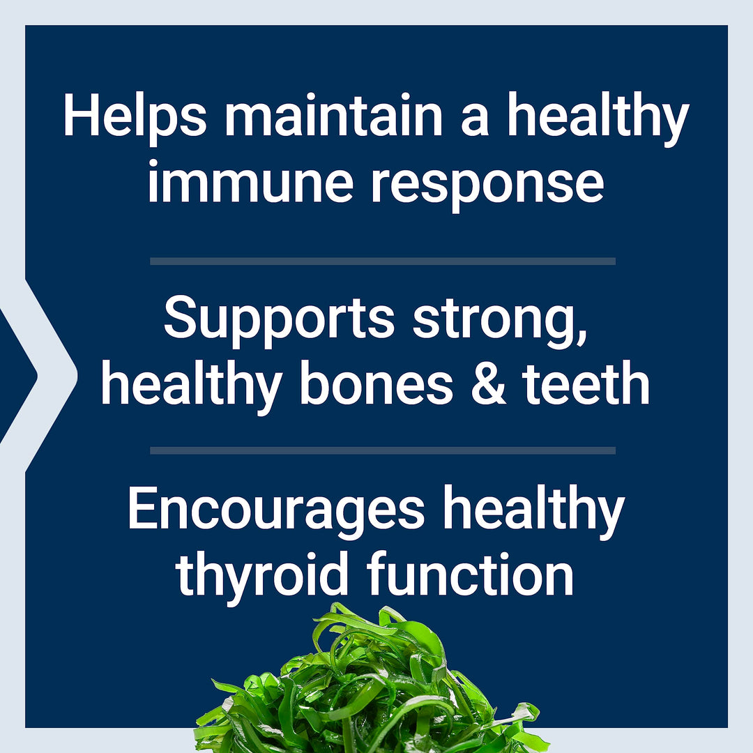 Vitamins D and K with Sea-Iodine, vitamin D3, vitamin K1 and K2, iodine, supports immune, bone, arterial and thyroid health, non-GMO, gluten-free, 60 capsules