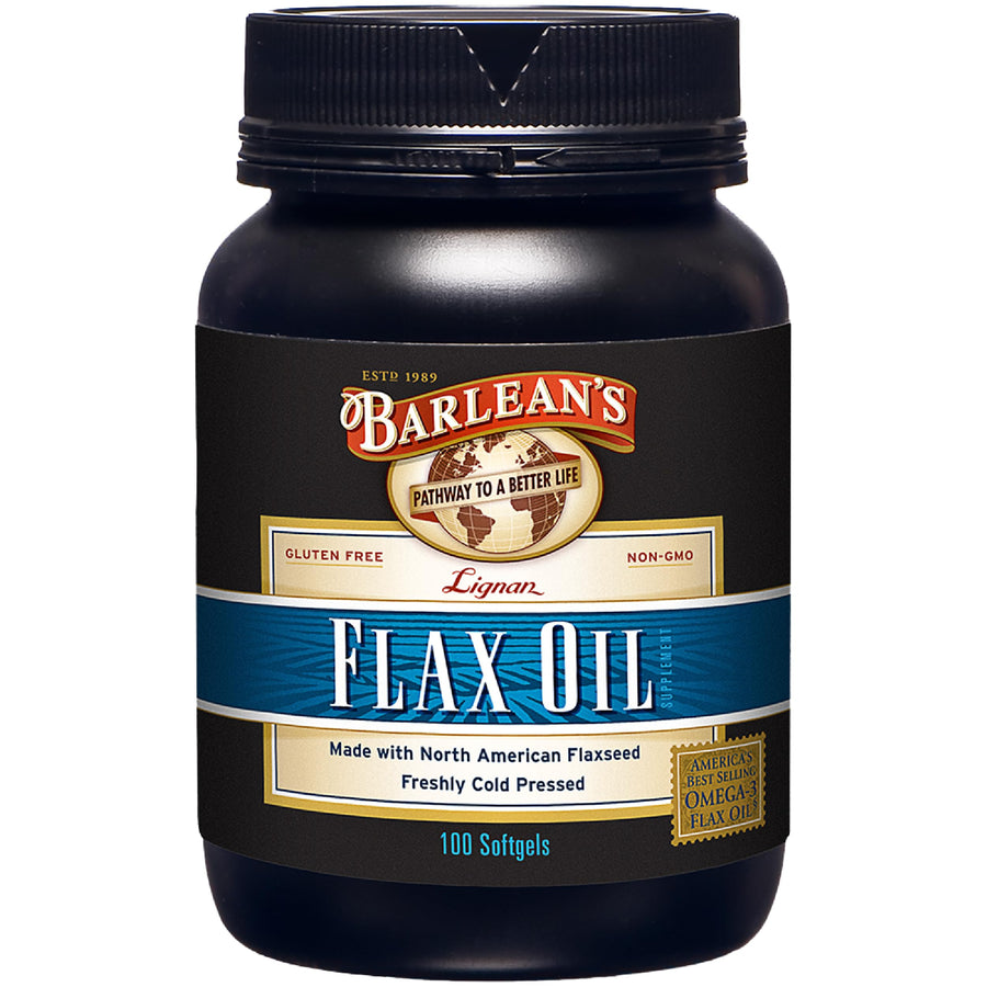 Barlean's Lignan Flaxseed Oil Softgels, Cold-Presse