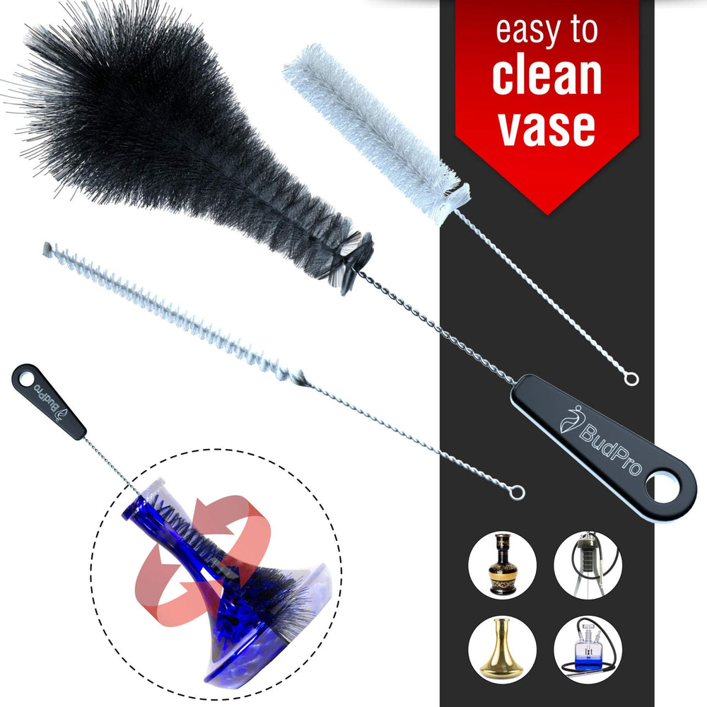 BudPro Hookah Brush Set Cleaning kit for Cleaning vases